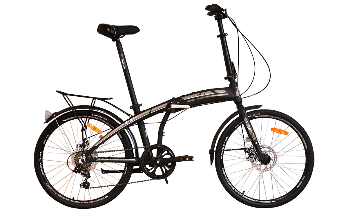 Фотографія Велосипед складаний 24" VNC LongWay EQ (2021) 2021 black